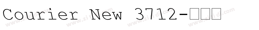 Courier New 3712字体转换